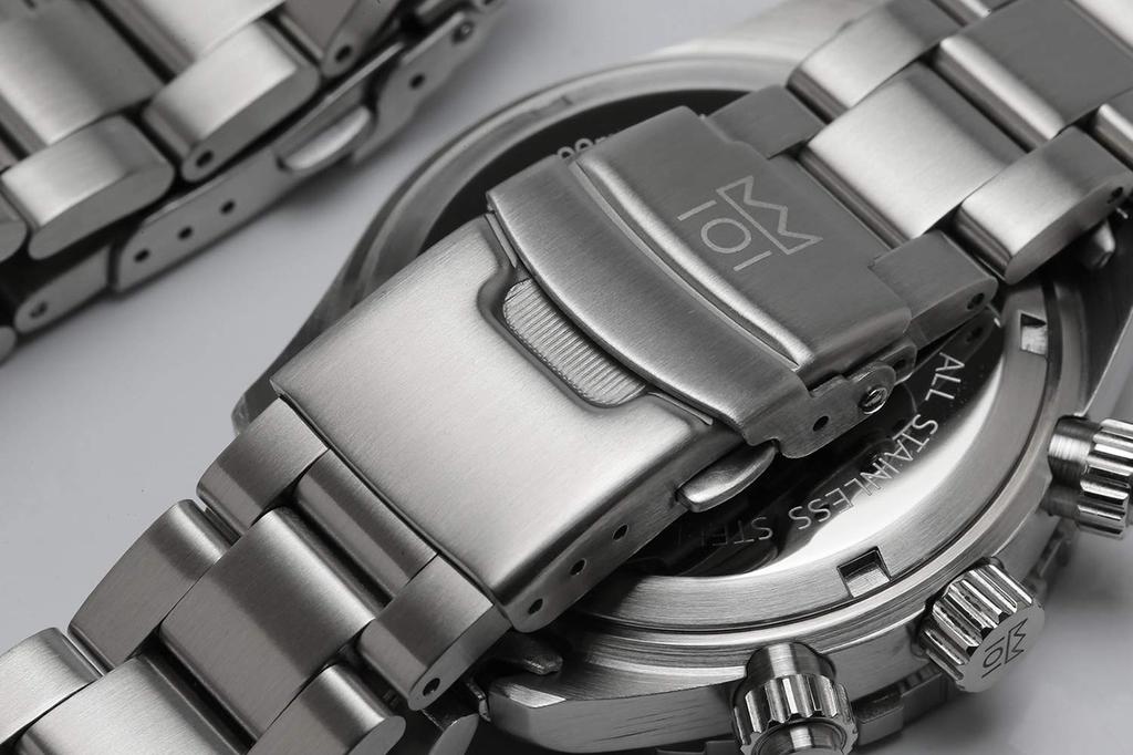 Часы Hyakuichi GMT Watch 20 ATM Водонепроницаемый хронограф Маленькая секундная стрелка Белая панда [HYAKUICHI 101] Для дайвинга Мужские