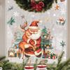 Christmas Holiday Decorations Santa Claus Elk Vitrine Home Beautification Decorative Window Stickers