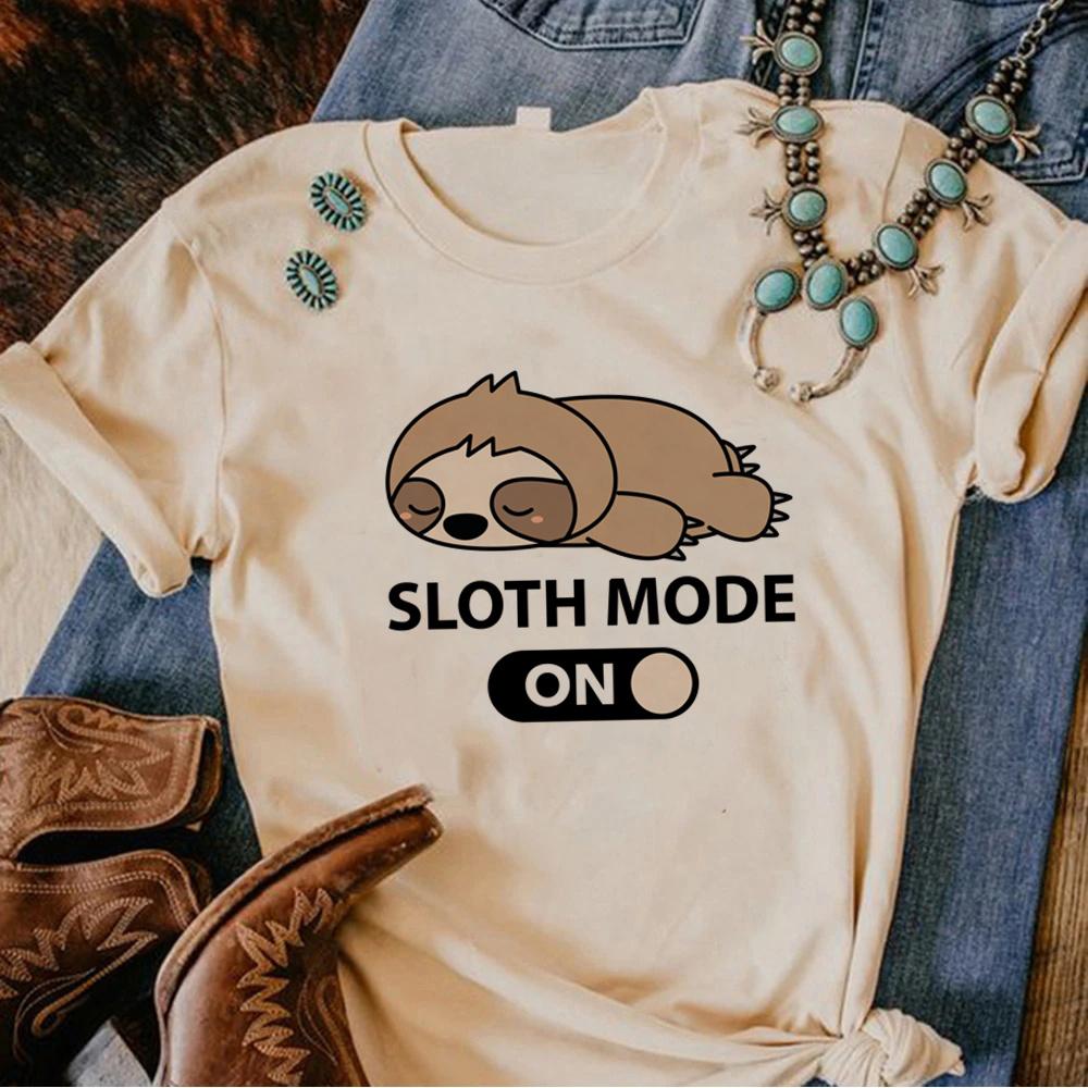 Sloth t shirt women manga comic graphic Tee female funny manga anime clothes