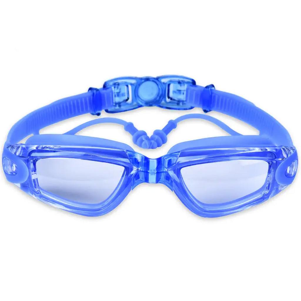 1 шт., взрослые плавательные очки HD, плавательные очки, непромокаемые силиконовые беруши, большая оправа, защита от запотевания, профессиональная водонепроницаемая защита ушей