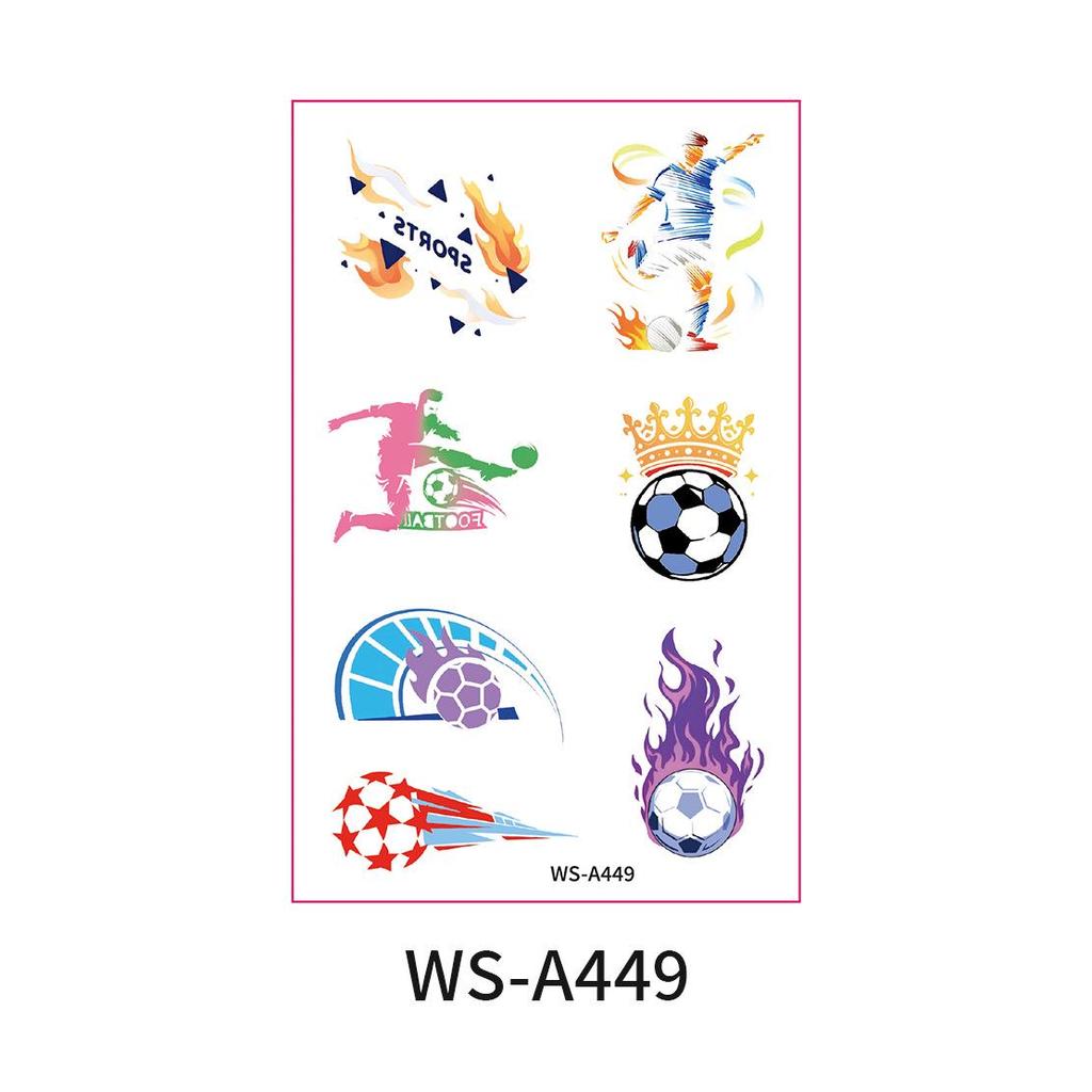 World Cup Waterproof Cartoon Face Tattoo Stickers for Sports Events and Parties