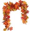 Flexible Autumn Leaf Garland Layered Leaf Clusters Faux Maple Vine Fall Leaf Vine  Wedding Decor