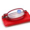 Portable Folding Reading Glasses with Storage Bag, Anti-Blue Light, Anti-Radiation Glasses, Presbyopic Glasses for Women Men