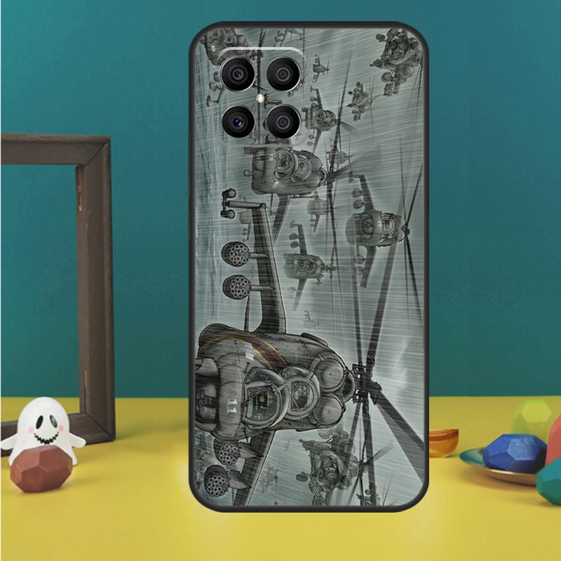 Чехол для телефона с изображением вертолета Ми-24 «Крокодил» для Huawei P40 Lite P50 P30 P20 Pro Nova 9 5T Honor X9 X8 X7 50 Задняя крышка