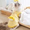 Spring and Summer Cat Clothes Cute Three-dimensional Chick Traction Vest Blue Cat Kitten Hairless Cat Breathable Pet Clothes