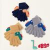 Warm Plush Five-finger Gloves Cartoon Dinosaur Kids Gloves Winter Knitted Gloves Boys and Girls