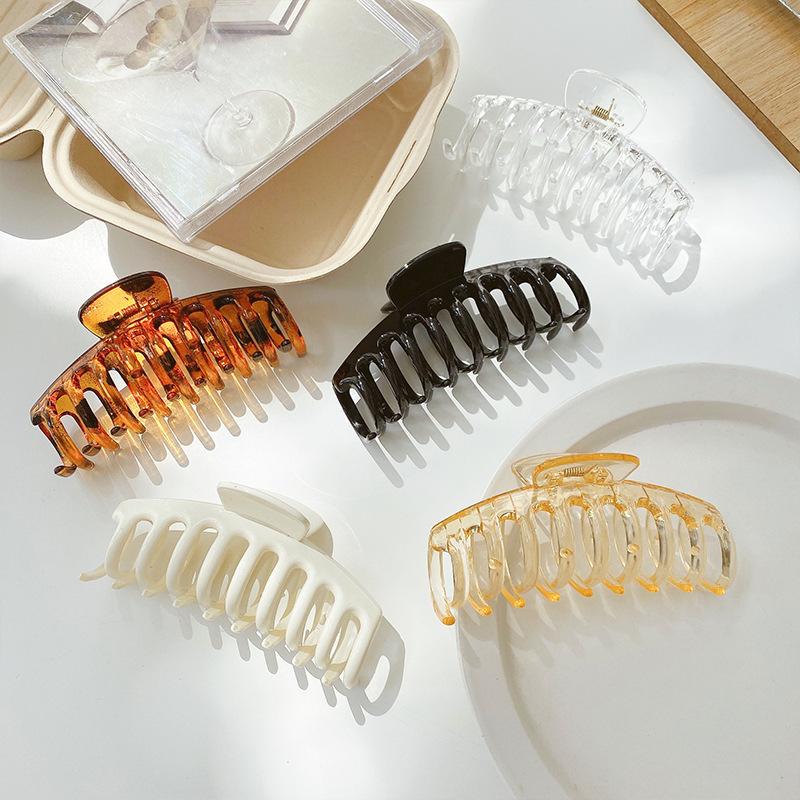 Новые женские очень большие заколки для волос, заколка-краб, хвостик для девочек, когти для ванны, модные аксессуары для волос, подарочные головные уборы