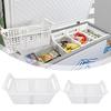 Double Doors Freezer Storage Rack Retractable Refrigerator Storage Organizer Refrigerator Basket