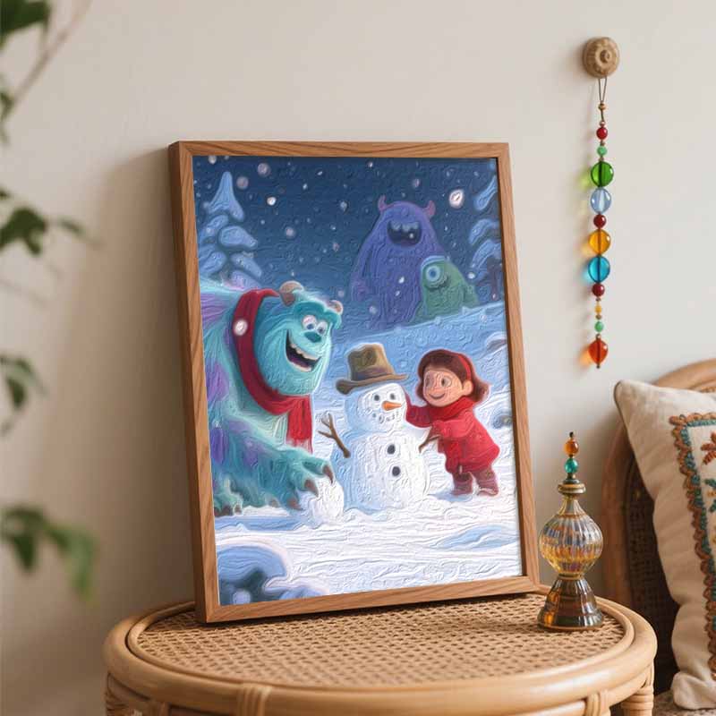 Disney Корпорация монстров снежная сцена масляная живопись цифровая живопись набор для творчества ручная работа DIY подарки украшения для дома