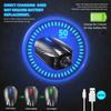 2pcs USB Rechargeable For Volvo XC60 XC90 XC40 XC70 Logo R Design Car Door HD LED Lamps Projector Courtesy Welcome Lights