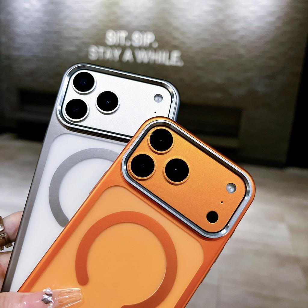 Металлический УФ эксимерный магнитный чехол для iPhone 17 Pro Max, матовая защитная накладка с покрытием soft-touch