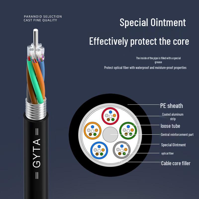 Xinke Kaibang GYTA Loose Tube Outdoor Armored Telecom Fiber Optic Cable
