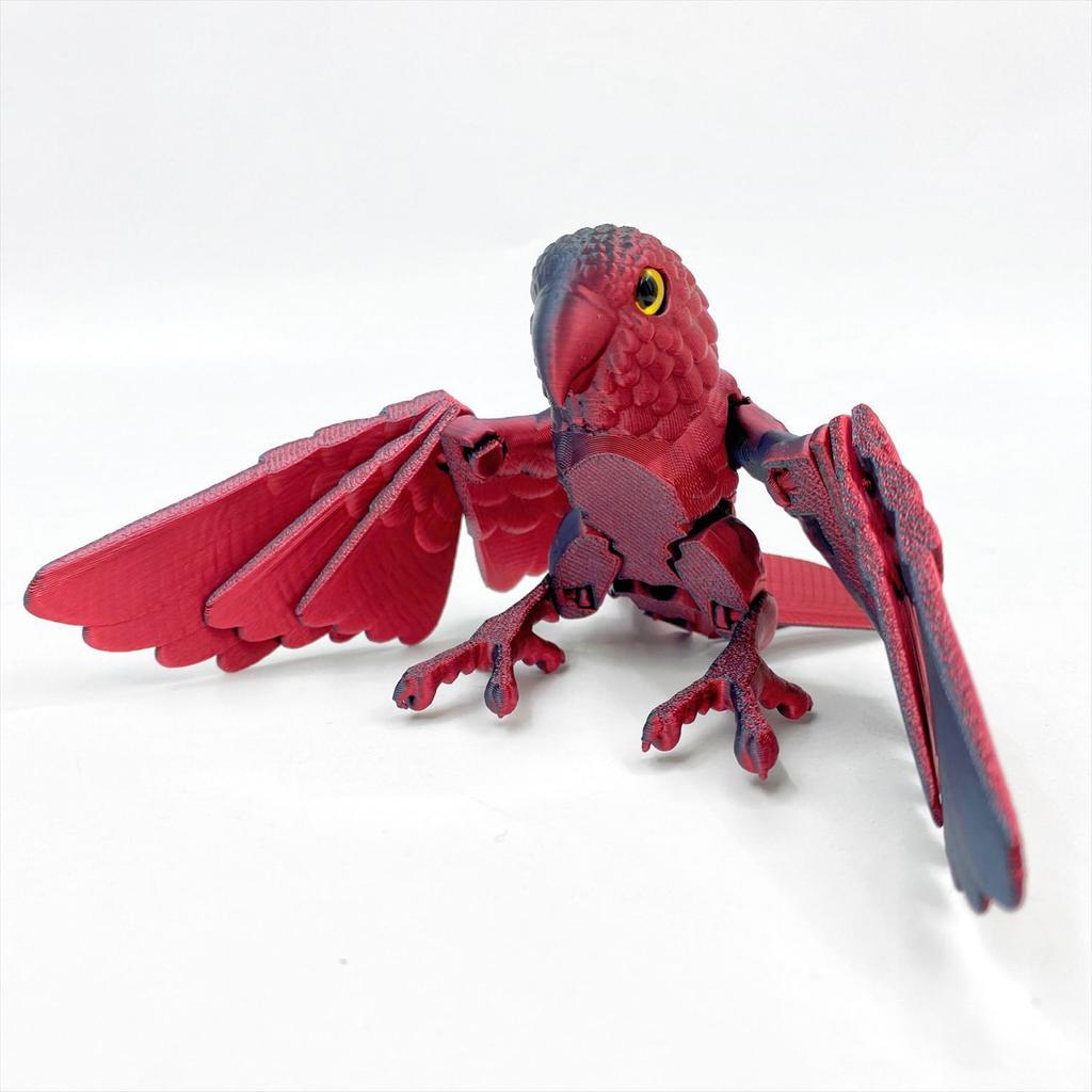 3D Печать Милый Питомец Цветные Попугаи Игрушка Сочлененная Подвижная Модель Животного Птицы Декор Дома Украшения Коллекция Детей Подарок