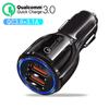 3.1A QC3.0 2 USB Car Charger 12-24V Car Adapter Socket Splitter Cigarette Lighter Quick Car Phone Charger For IPhone Samsung