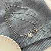 Imitation Pearl Tigereye Stone Pendant Necklaces Geometric Collarbone Necklace  Women