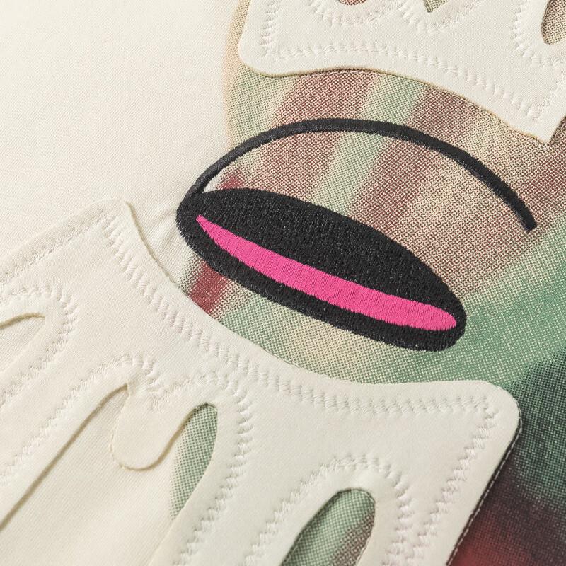 Мужской пуловер с длинным рукавом и вышивкой в американском ретро-стиле