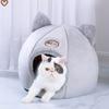 Pet Dog Cat Tent House Kennel Winter Warm Nest Soft Foldable Sleeping Mat Pad