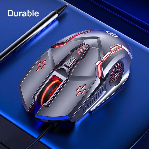 Проводная игровая мышь с разрешением 3200 точек на дюйм, шестикнопочная красочная светящаяся игровая мышь для киберспорта, механические компьютерные аксессуары, мышь для ПК