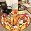 Ковер Cardcaptor Sakura Office Round, Коврик для помещений, Подходит для офиса, спальни, гостиной, домашнего декора, Декор комнаты a0908147