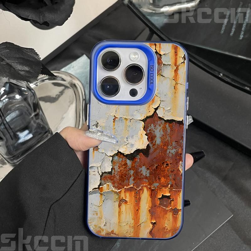 Винтажный индустриальный стиль Ржавый узор Чехол для телефона Для iPhone 17 16 Pro Max 11 12 13 14 15 Plus X XR XS 16E Ударопрочный чехол