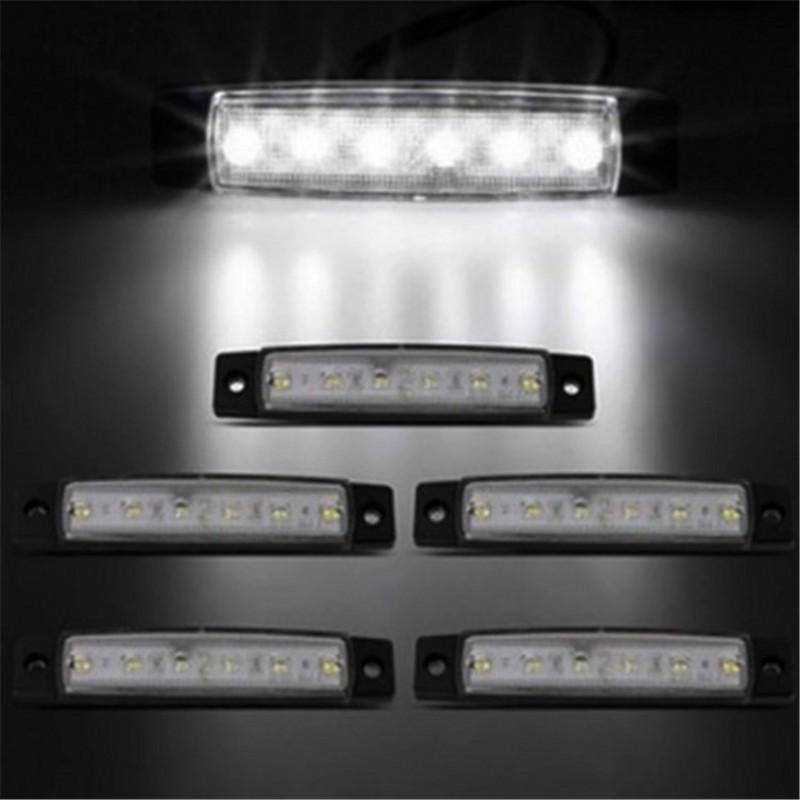 6 LED Truck Side Width Light Car Truck Night Safe Driving Warning Marker Lights Waterproof Signal Lamp 12V 24V External Lights