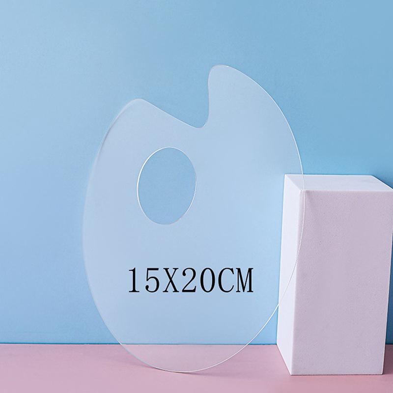 1Pcs Transparent Palette Acrylic Palette Fine Arts Oil Painting Palette Gouache Acrylic Painting Palette