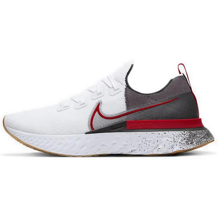 Nike React Infinity Run Flyknit 'White University Red' (Unisex) White / Black / Gum Light Brown / University Red Running Shoes CW5245 100