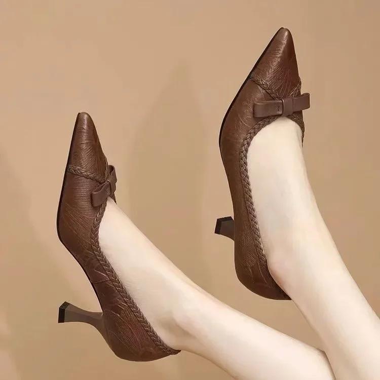 2024 Gold  Heels Branded Pumps Fine Heeled Shoes Slip On Shallow Mouth Basketball Platform Sandals Ladies Pointed Wedge 2024 Lace-Up