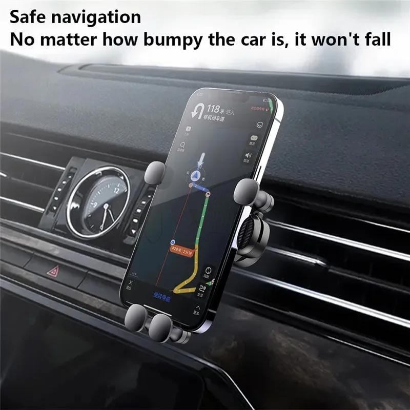 Gravity Car Phone Holder Air Vent Outlet Clip Universal Phone Mount For Car Support Telephone Mobile Phone Holder In Car New