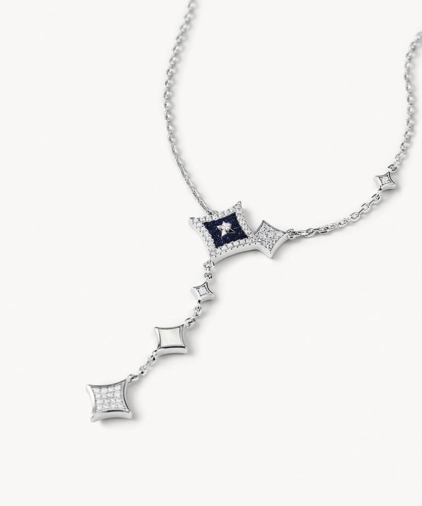 Lola Rose Starry Blue Sandstone Chain Silver Necklace