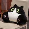 Cute Cartoon Black Gray Orange Cat Plush Pillow For Office And Dormitory