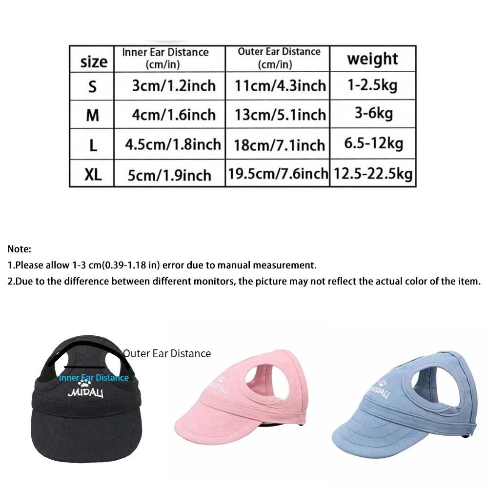 Adjustable Cat Sun Hat Wide Brim Dog Baseball Cap Pet Sports Hat Dog Sunscreen Cap Daily Outdoor