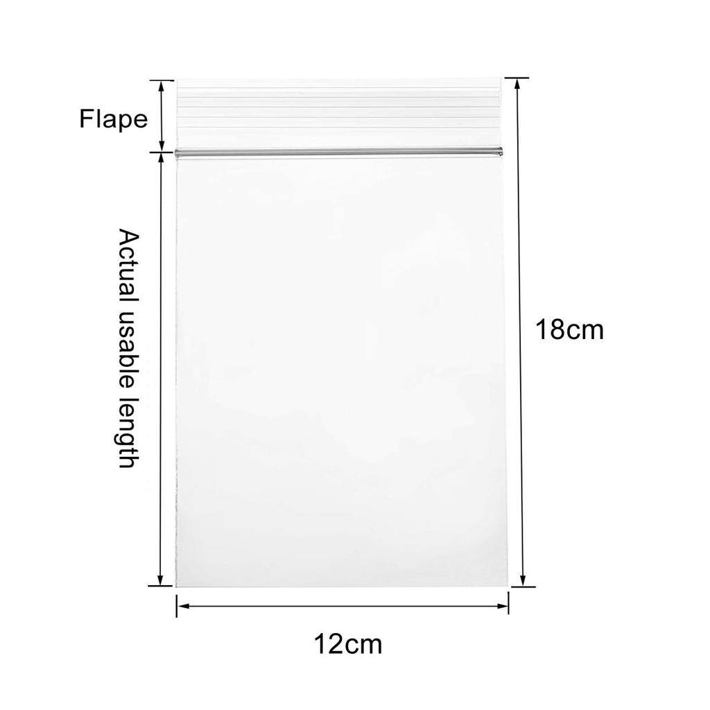 100Pcs Self Seal Clear Cellophane Bags Resealable Plastic Poly Bags Zip Poly Bags for Photos Cards Jewelry Documents Bakery Cookies Candies