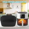 21cm Silicone Air Fryer Liners Square Non Stick Reusable Basket for Pizza Roasting Baking Easy Clean Heat Resistant Accessories