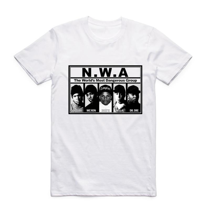 2019 Модная мужская футболка с принтом NWA Straight Outta Compton, с круглым вырезом, с короткими рукавами, летняя, NWA, Хип-хоп, Крутая уличная одежда, Верхняя футболка, Сваг