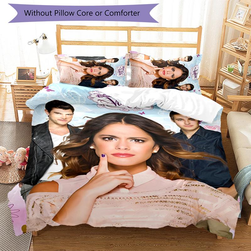 3pcs Violetta pattern bedding set duvet cover set includes duvet cover &pillowcases,perfect all season bedroom decoration&gift