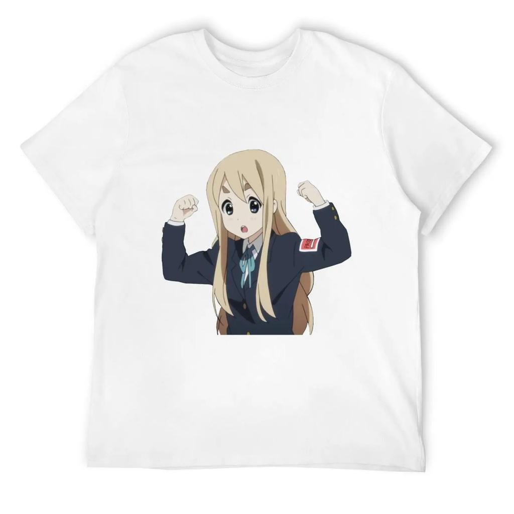 Strong Mugi - K-On! T-Shirt Oversized Vintage Anime Shirt Aesthetic Clothing Blacks Sweat Shirts, Men