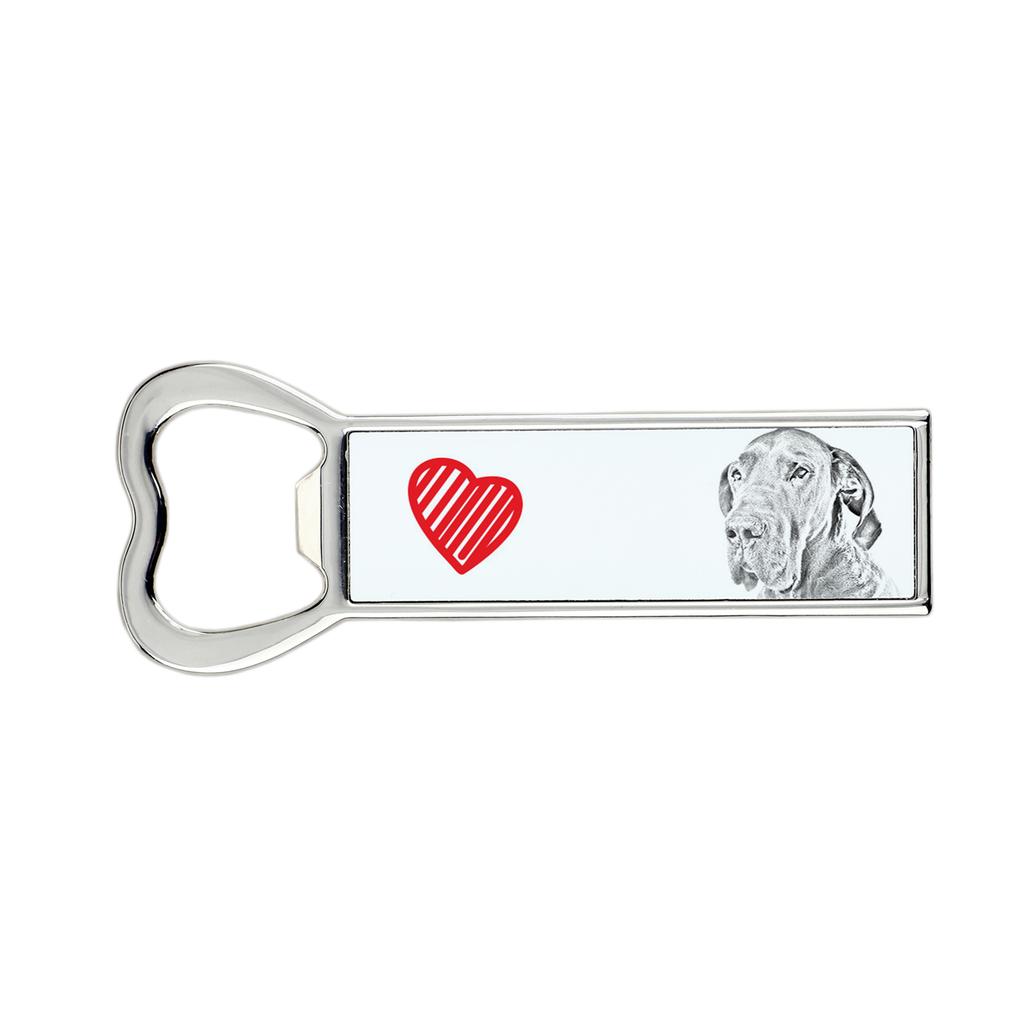Dog Niemiecki I - Otwieracz Do Butelek Z Psem, Personalizowany Otwieracz Na Lodówkę, Wyjątkowy Upominek Dla Mężczyzny Marki Art-Dog