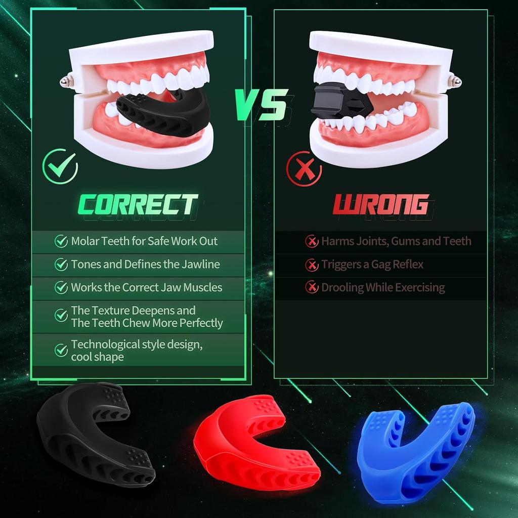 Тренажер для линии челюсти для мужчин и женщин – Тренажер для челюсти – 3 уровня сопротивления Силиконовый тренажер для лица – Мощный тренажер для челюсти для начинающих