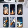 Запуск ракеты Чехол для телефона Для Samsung S25,S24,S21,S22,S23,S30,Ultra,S20,Plus,Fe,Lite,Note,10,Черный Чехол