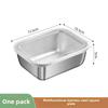 Stainless Steel Crisper Fresh-keep Food Container Rectangle Picnic Bento Tray Refrigerator Freezer Storage Box Restaurant Plate
