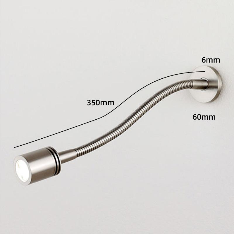 Светодиодный гибкий настенный светильник для чтения на гибкой ножке, современный настенный светильник для спальни, прикроватный светильник, точечные светильники для инженерного кабинета отеля