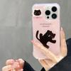 Роскошный противоударный чехол для телефона для iPhone 11 Funda iPhone 13 15 14 16 Pro Max 12 13promax 14promax Жесткий пластик IMD Милый чехол с кошкой