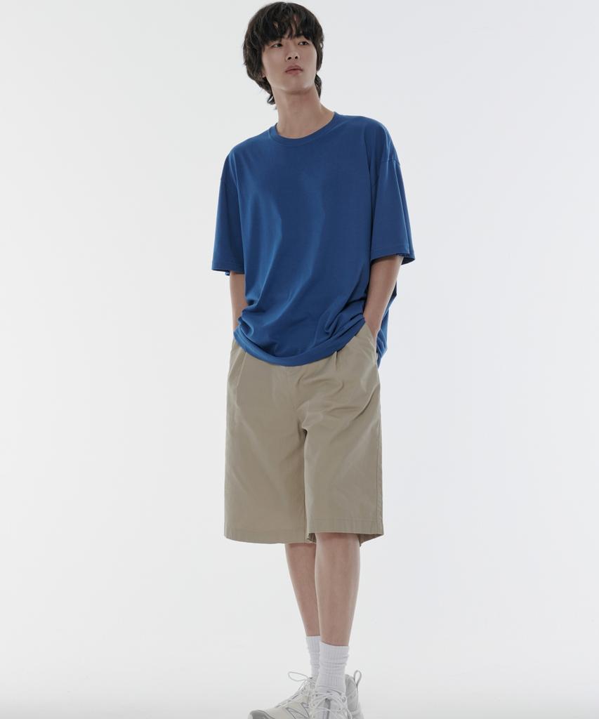 MUSINSA STANDARD [Cooltandard] Oversized Crew Neck T-Shirt [Blue]
