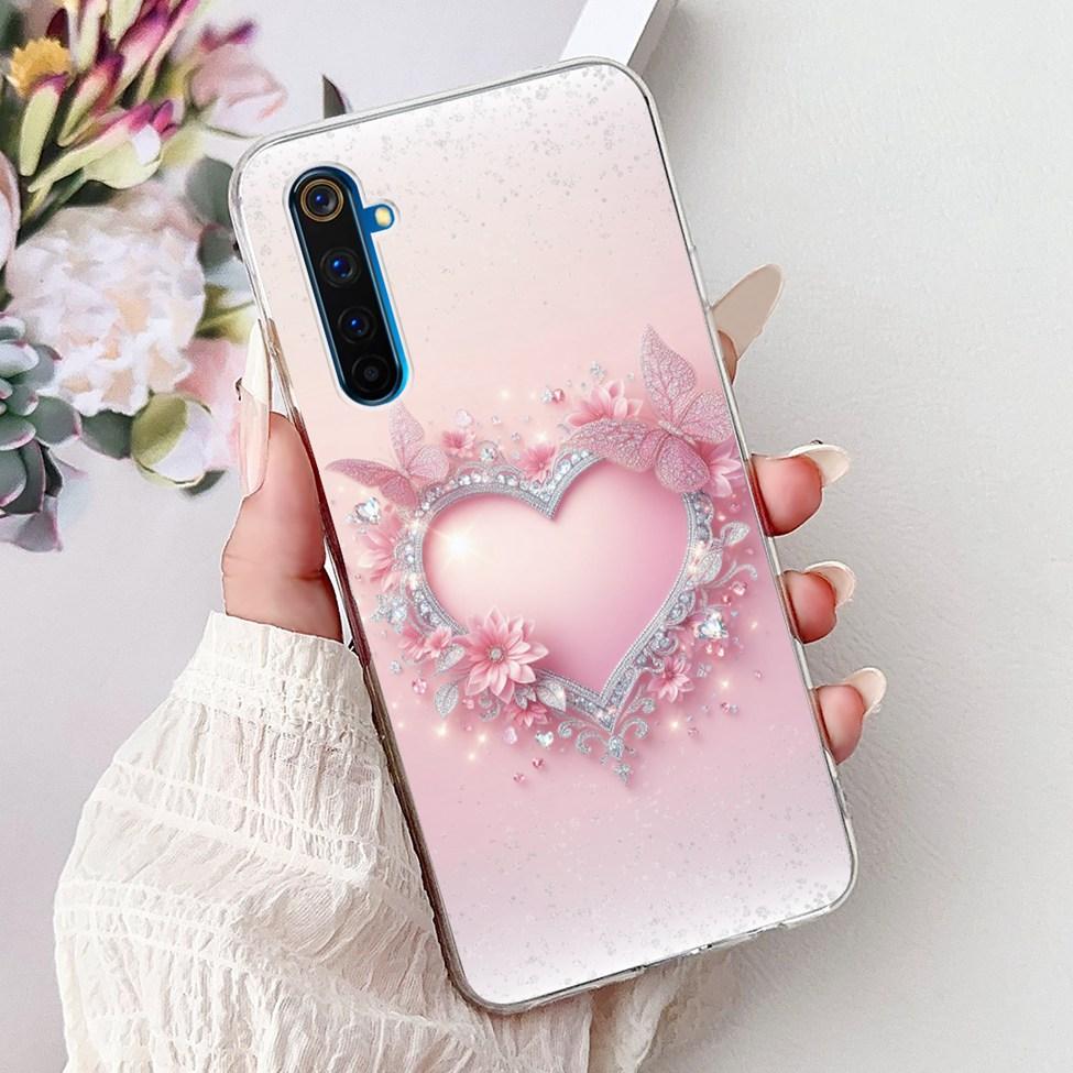 6.6" For Realme 6Pro RMX2061 RMX2063 Back Cover For Realme 6 Pro Case Clear Luxury Fashion Cute Cat Cool Funny Soft TPU Bumper