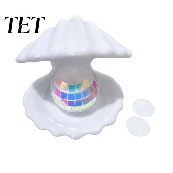 Artistic Window Sill Figurine Disco Snail Figurine, Retro 70s Ball Table Statue, 3D Shiny Plastic Art Glitter Mirror Ornament for Home Office Desktop