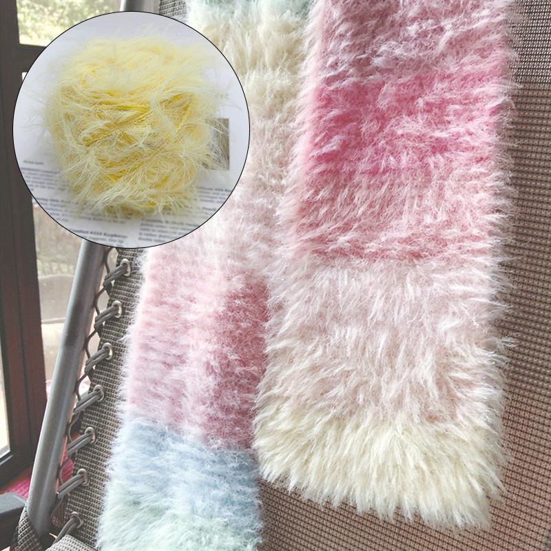 100 г/рулон длинная плюшевая пряжа для вязания крючком сумки свитера шапки шарфа перчаток мягкая норковая меховая пушистая пряжа для ручного вязания рукоделия