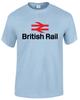 New british rail retro logo symbol heavy cotton tshirt sizes from small to 5xl