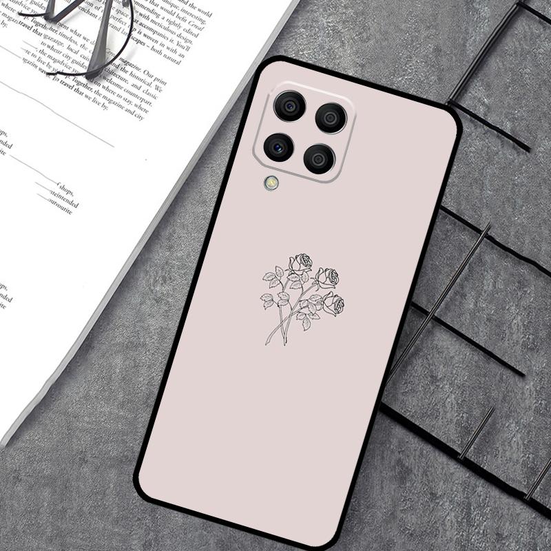 Минималистичный цветочный чехол для Samsung Galaxy M15 M11 M12 M13 M14 M06 M16 M36 M56 M31 M53 M32 M52 M35 M55 M34 M54