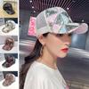 Роскошные блестящие сетчатые бейсболки с регулируемой сеткой, модные солнцезащитные шляпы для женщин и девочек